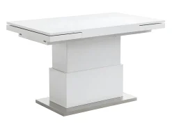 Mesa De Centro*Vente-unique Mesa 2 em 1: mesa de jantar e mesa de centro. 4 a 6 lugares. MDF lacado. . LAURIA Branco