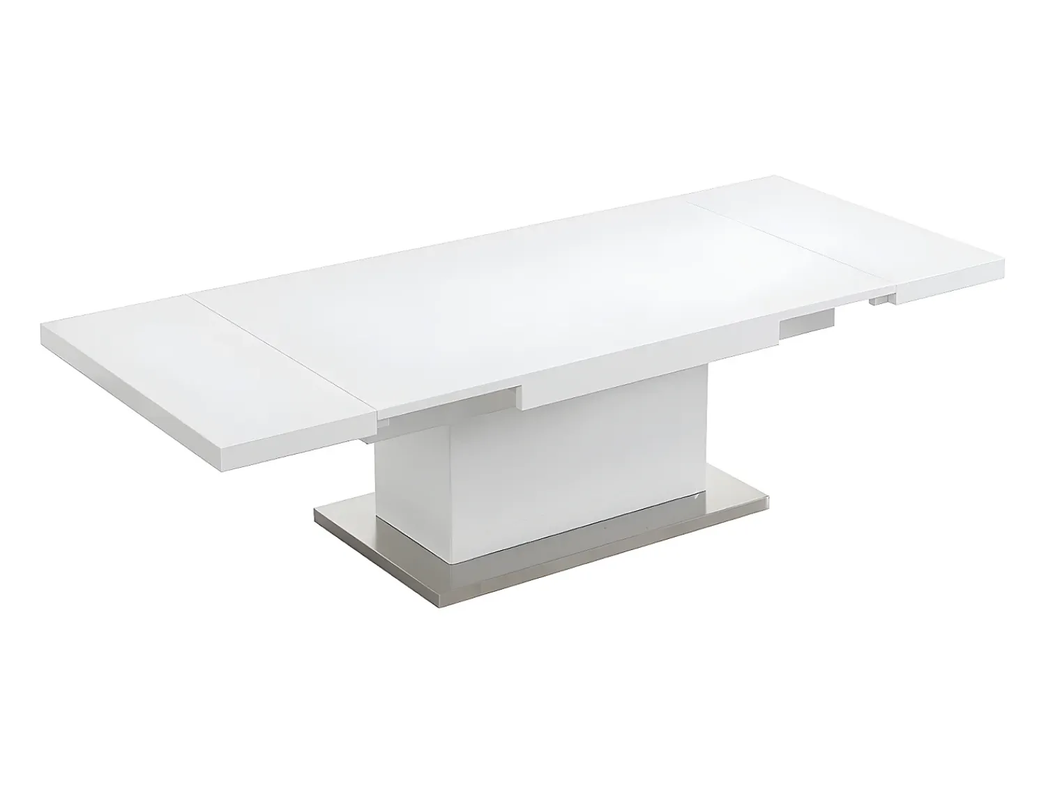 Mesa De Centro*Vente-unique Mesa 2 em 1: mesa de jantar e mesa de centro. 4 a 6 lugares. MDF lacado. . LAURIA Branco