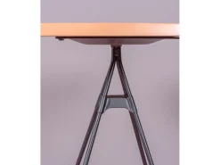 Nest Dream Mesa alta industrial em madeira de faia e aço lacado (60x60cm) - Amadeus - Faia natural^ Mesa De Apoio