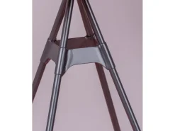 Nest Dream Mesa alta industrial em madeira de faia e aço lacado (60x60cm) - Amadeus - Faia natural^ Mesa De Apoio