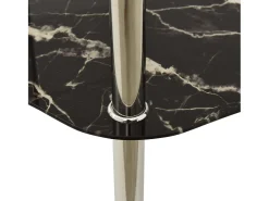 Mesa De Apoio|vidaxl Mesa apoio 2 prateleiras 38x38x50cm vidro temp. transp./preto Cinzento
