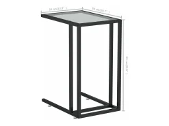 vidaxl Mesa apoio ao computador 50x35x65 cm vidro temp.^ Mesa De Apoio