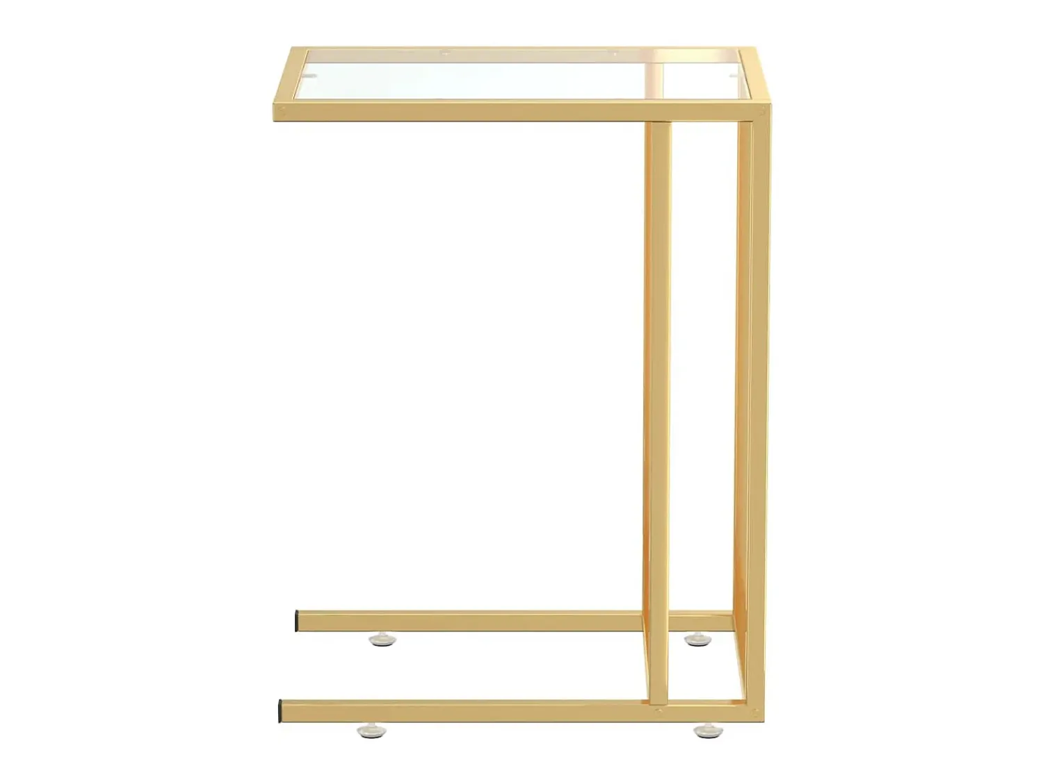 Mesa De Apoio| Mesa apoio ao computador 50x35x65 cm vidro temp. PT310958 Transparente