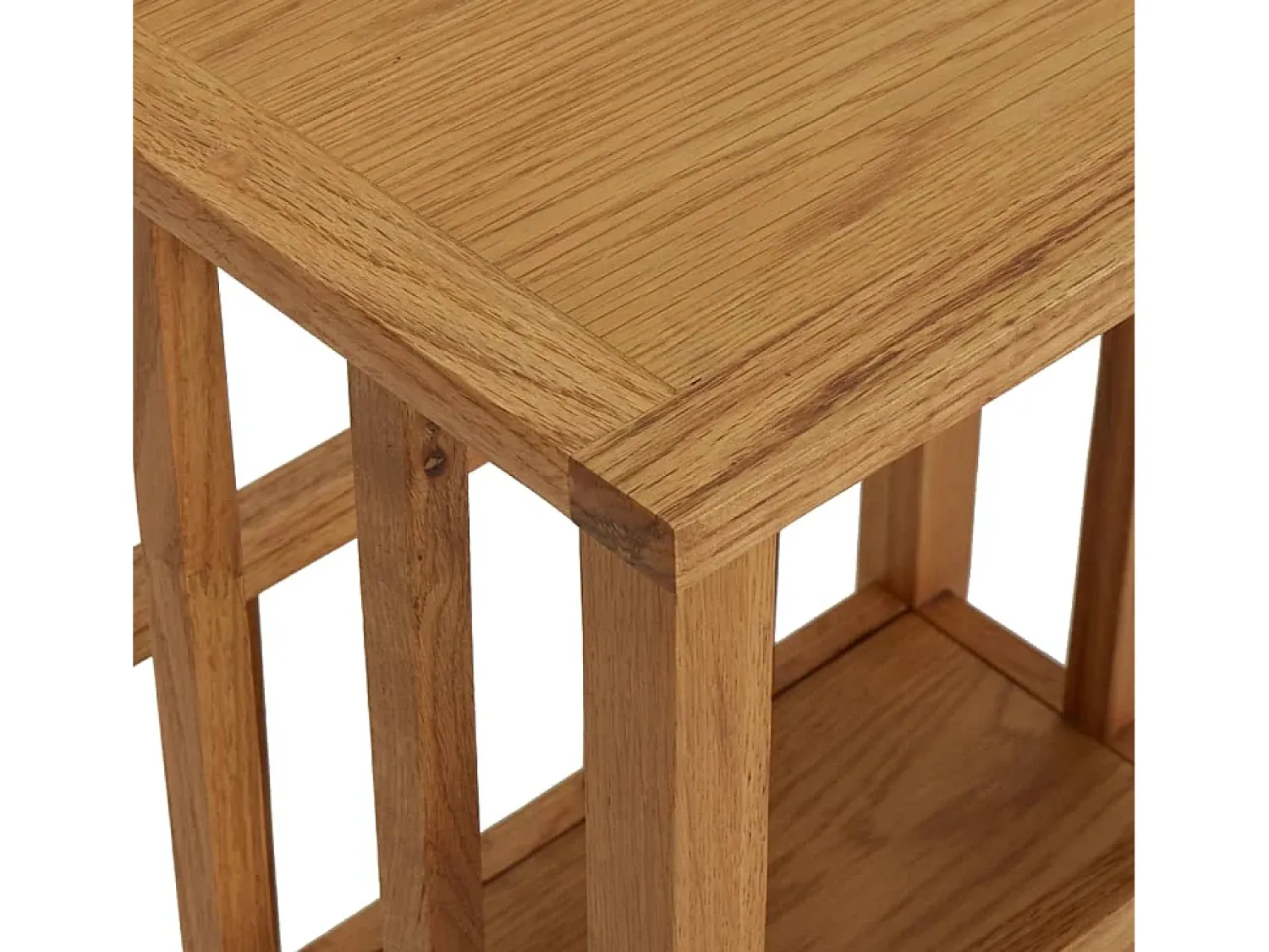 Mesa De Apoio| Mesa apoio c/ suporte para revistas 45x35x55 cm carvalho maciço PT767404 Castanho