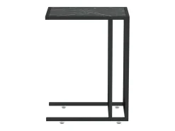 New vidaxl Mesa apoio computador mármore 50x35x65 cm vidro temperado Preto