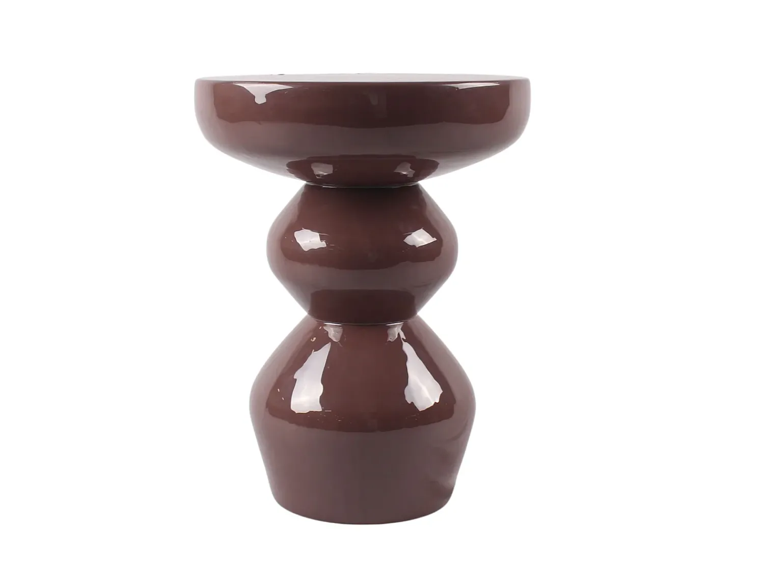 Mesa De Apoio*Vente-unique Mesa auxiliar de metal - brilhante - ORIFA Castanho
