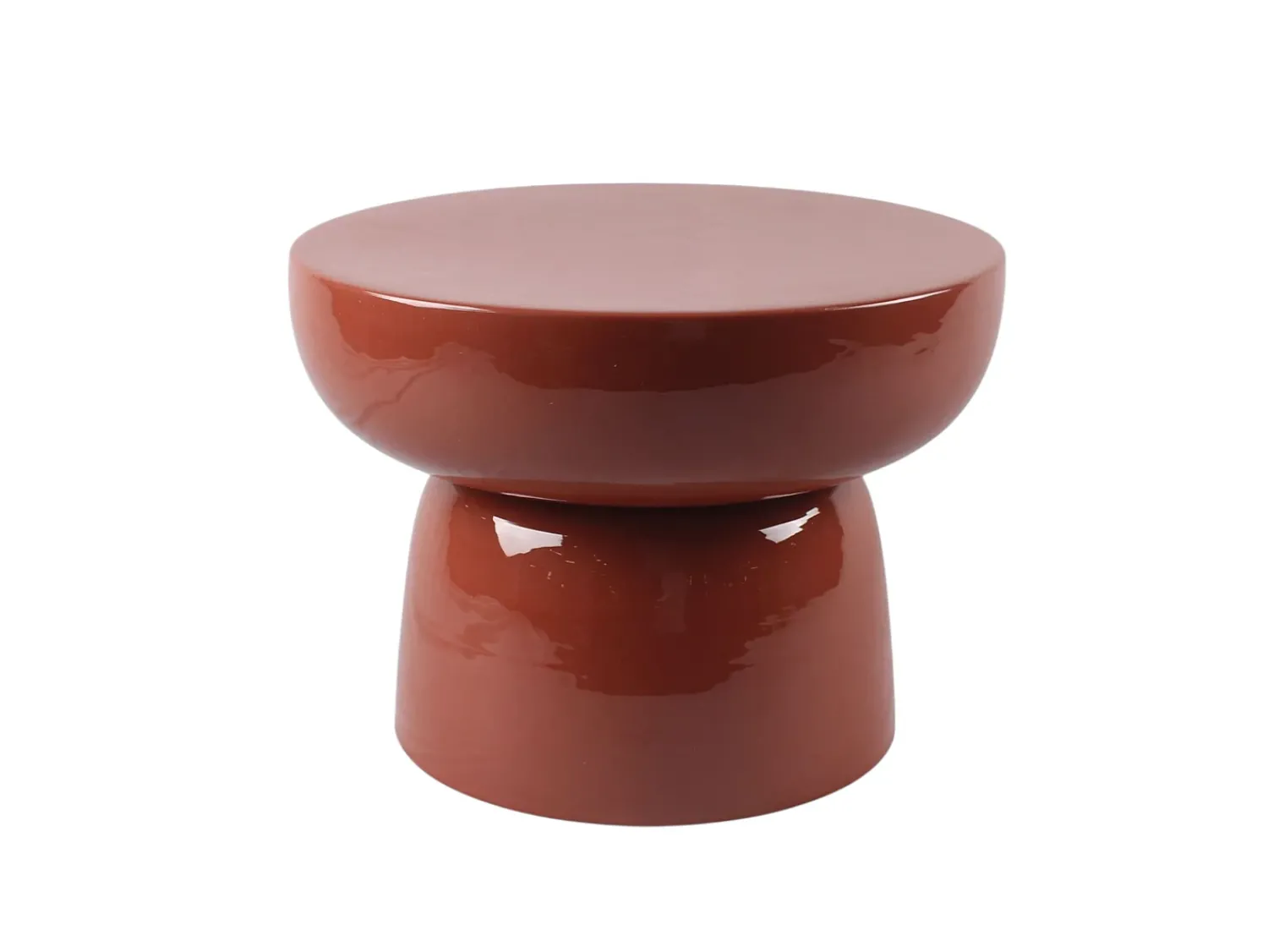 Mesa De Apoio|Vente-unique Mesa auxiliar de metal - brilhante - LIRENA Terracota