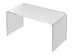 Mesa Auxiliar SucceBuy de Acrílico em Forma de C SucceBuy Mesa Auxiliar Altura de 41CM^ Mesa De Apoio