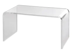 Mesa Auxiliar SucceBuy de Acrílico em Forma de C SucceBuy Mesa Auxiliar Altura de 41CM^ Mesa De Apoio