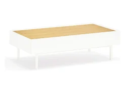 New Teulat Mesa baixa branca 110x60 cm Branco