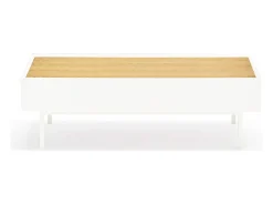 New Teulat Mesa baixa branca 110x60 cm Branco