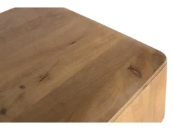 Sale Giner y colomer Mesa baixa em bois de manguier aux coins arrondis Castanho