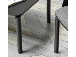 Teulat Mesa baixa preta 110x60 h40 cm^ Mesa De Centro
