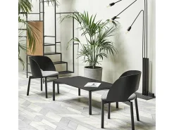 Teulat Mesa baixa preta 110x60 h40 cm^ Mesa De Centro