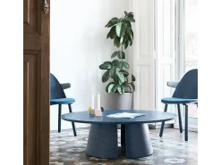 Mesa De Centro|Teulat Mesa baixa redonda Ø110 h36 cm Azul