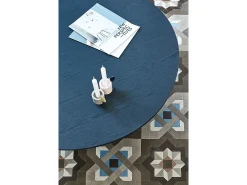 Mesa De Centro|Teulat Mesa baixa redonda Ø110 h36 cm Azul