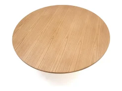Teulat Mesa baixa redonda em madeira natural Ø110 h36 cm^ Mesa De Centro