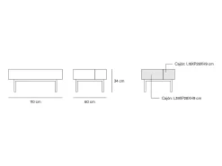 Mesa De Centro|Teulat Mesa baixa verde 110x60 cm Verde amu00eandoa