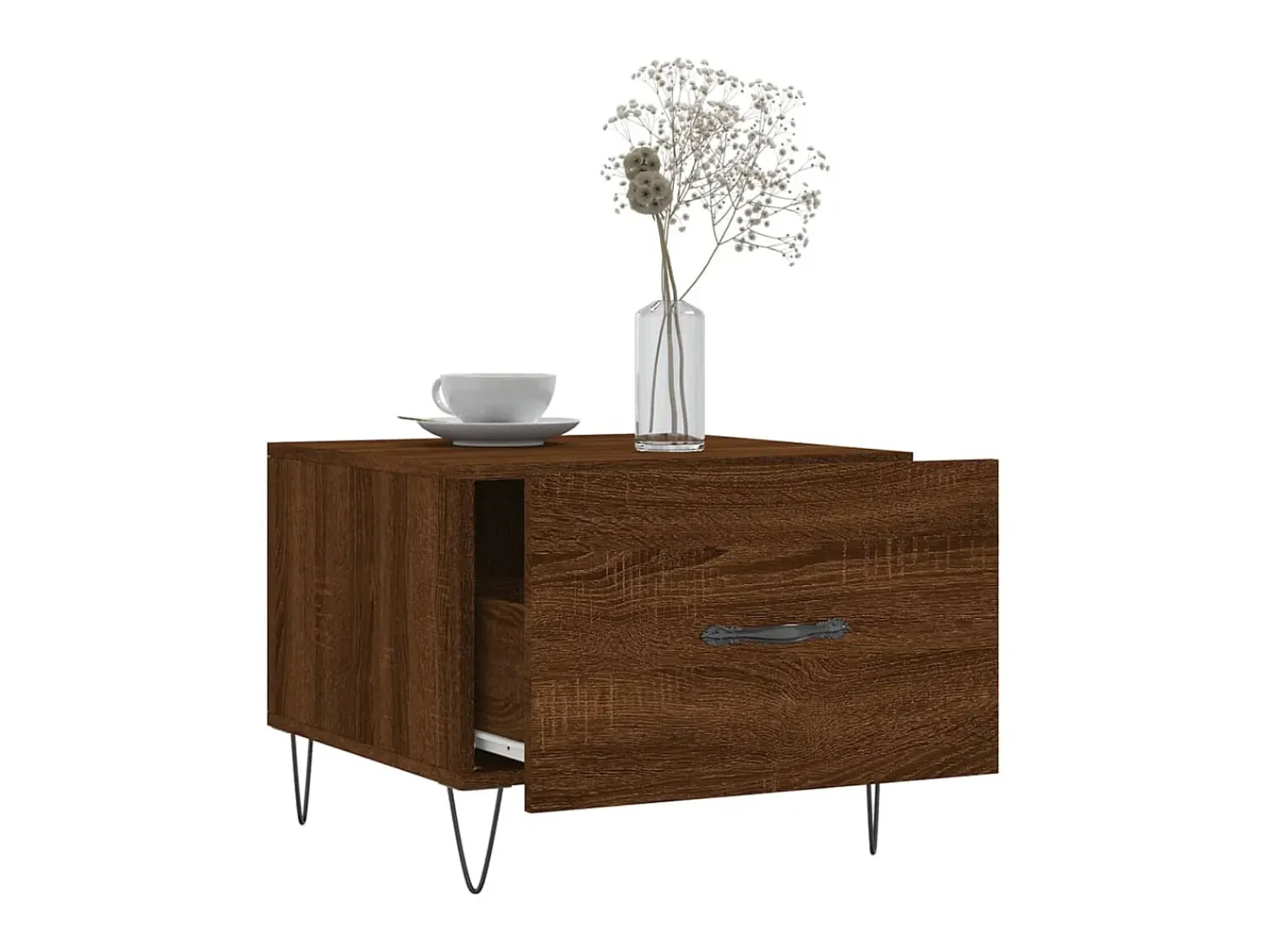 Mesa De Centro| Mesa centro 2 pcs 50x50x40 cm madeira proc. carvalho PT117400 Castanho