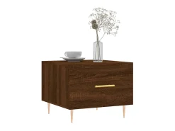 Mesa De Centro* Mesa centro 2 pcs 50x50x40 cm madeira proc. carvalho PT779196 Castanho