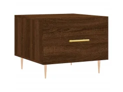 Mesa De Centro* Mesa centro 2 pcs 50x50x40 cm madeira proc. carvalho PT779196 Castanho