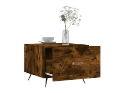 Mesa De Centro* Mesa centro 2 pcs 50x50x40 cm madeira processada cor fumado PT785904 Castanho