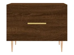 Discount vidaxl Mesa centro 2 pcs 50x50x40 cm madeira proc. carvalho castanho Natural claro