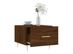Discount vidaxl Mesa centro 2 pcs 50x50x40 cm madeira proc. carvalho castanho Natural claro