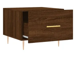 Discount vidaxl Mesa centro 2 pcs 50x50x40 cm madeira proc. carvalho castanho Natural claro