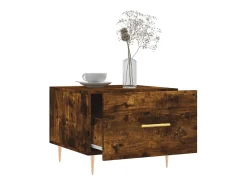 Mesa De Centro* Mesa centro 2 pcs 50x50x40 cm madeira processada cor fumado PT354072 Castanho