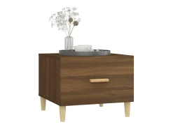 Mesa De Centro|vidaxl Mesa centro 2 pcs 50x50x40 cm madeira proc. carvalho castanho Natural claro
