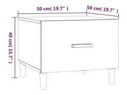 Mesa De Centro|vidaxl Mesa centro 2 pcs 50x50x40 cm madeira proc. carvalho castanho Natural claro