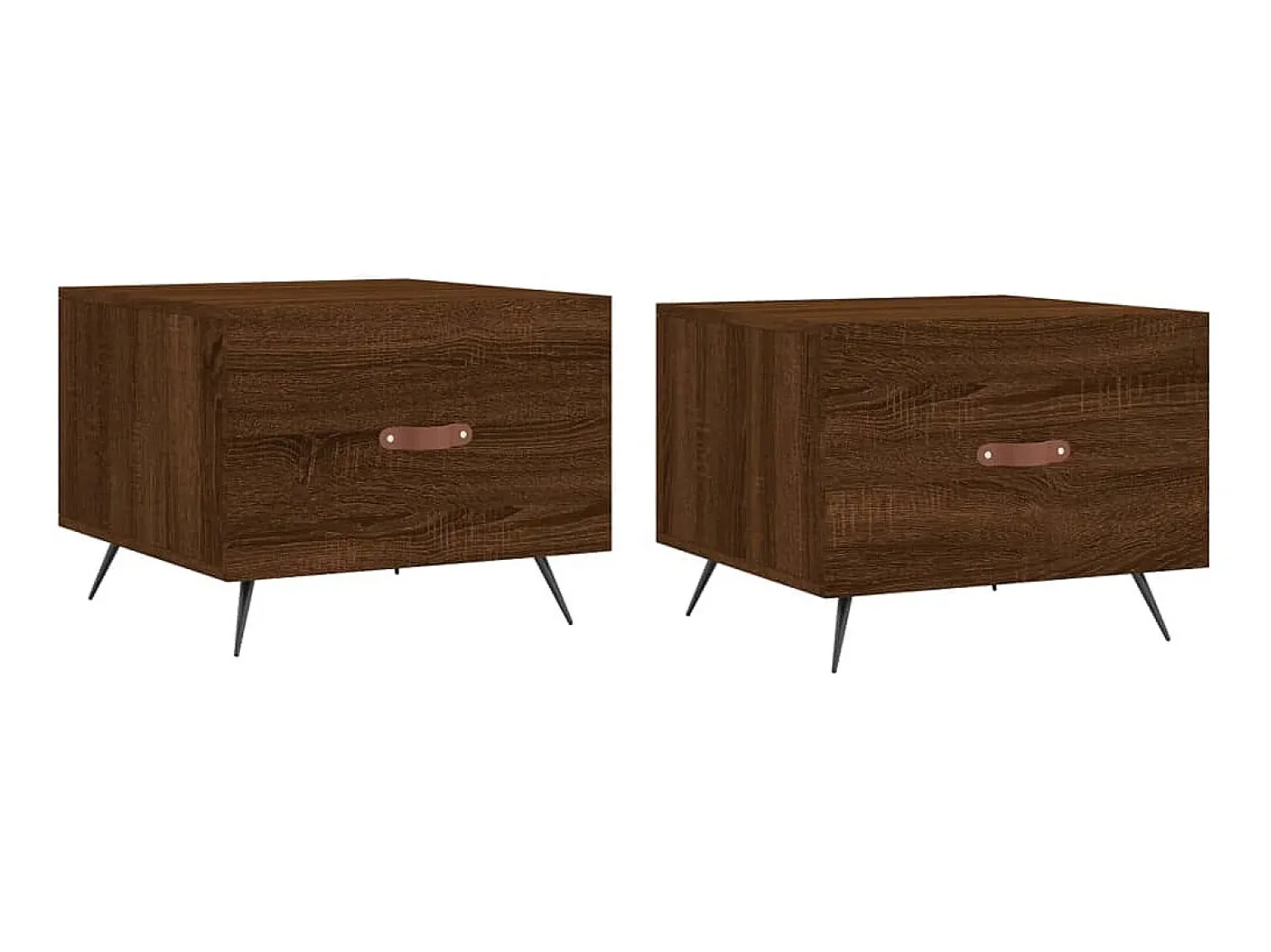 Hot Mesa centro 2 pcs 50x50x40 cm madeira proc. carvalho PT179843 Castanho