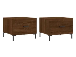 New Mesa centro 2 pcs 50x50x40 cm madeira proc. carvalho PT918120 Castanho