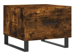 Mesa centro 2 pcs 50x50x40 cm madeira processada cor fumado PT785041 Castanho