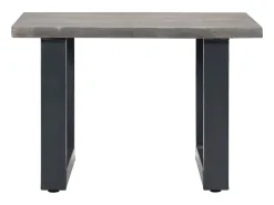 Mesa De Centro* Mesa centro c/ arestas vivas 60x60x40cm acácia maciça PT116558 Cinzento