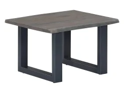 Mesa De Centro*vidaxl Mesa centro c/ arestas vivas 60x60x40cm acácia maciça Cinzento
