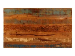 Mesa centro c/ prateleira 100x60x35cm madeira recuperada maciça PT489582 Castanho