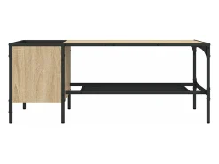Mesa De Centro*vidaxl Mesa centro c/ prateleira derivados de madeira carvalho sonoma Natural claro