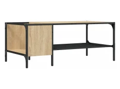 Mesa De Centro*vidaxl Mesa centro c/ prateleira derivados de madeira carvalho sonoma Natural claro