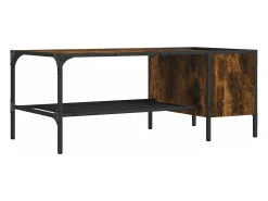 Mesa De Centro*vidaxl Mesa centro c/ prateleira derivados de madeira carvalho fumado Natural claro