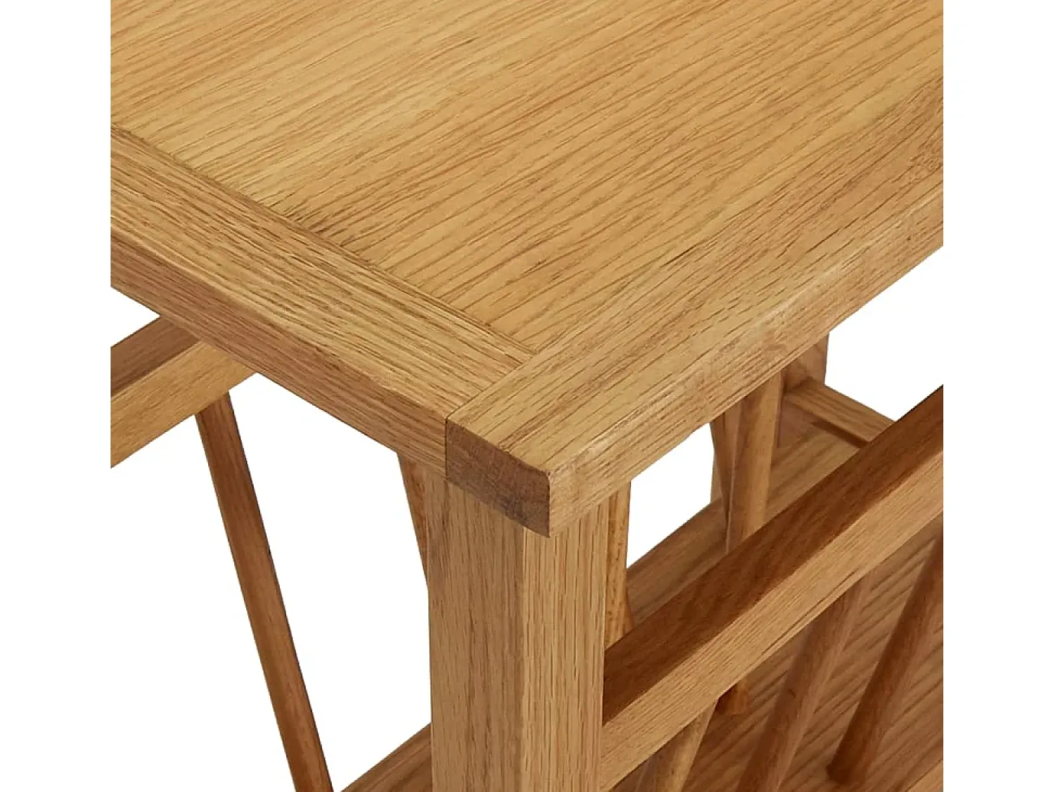 Mesa centro c/ suporte para revistas 45x27x42 cm carvalho maciço PT514252^ Mesa De Centro