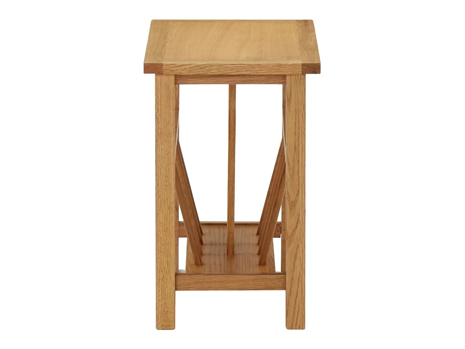 Mesa centro c/ suporte para revistas 45x27x42 cm carvalho maciço PT514252^ Mesa De Centro