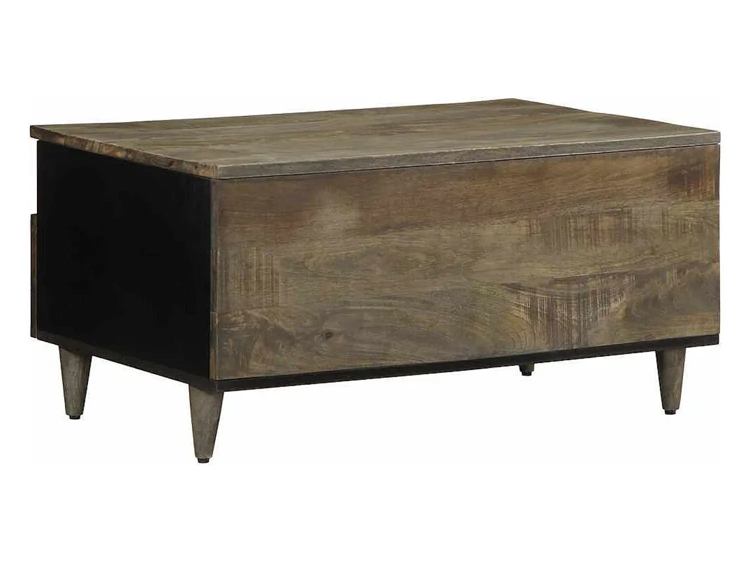 vidaxl Mesa centro claro 80x54x40 cm madeira mangueira maciça^ Mesa De Centro