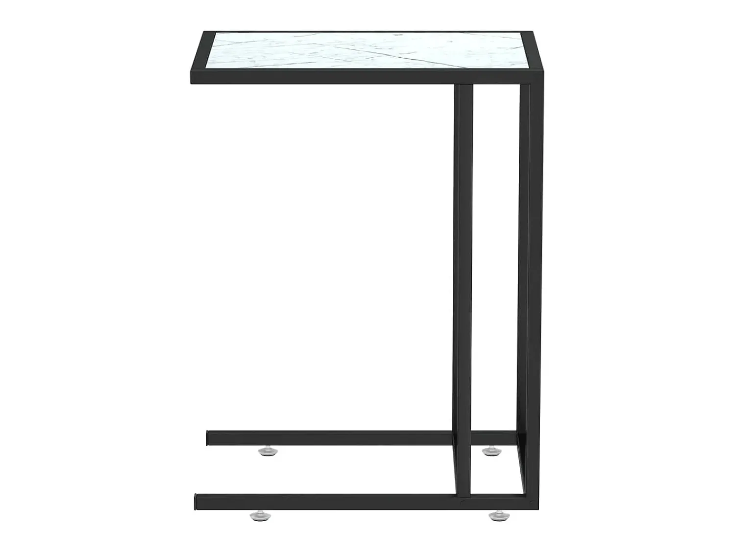 Mesa centro computador mármore 50x35x65cm vidro temperado PT827447^ Mesa De Centro
