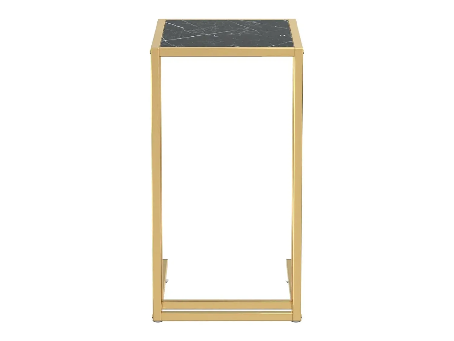 Mesa centro computador mármore 50x35x65 cm vidro temperado PT921071^ Mesa De Centro