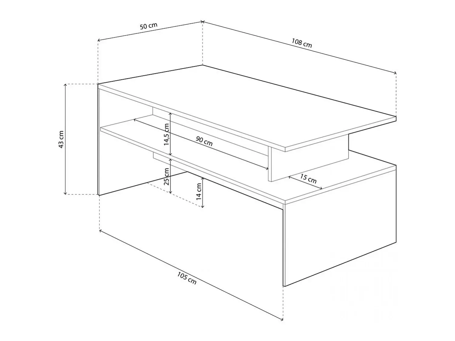 Mesa De Centro|duehome Mesa centro elevable Iris Cinzento