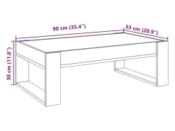 Mesa De Centro|vidaxl Mesa centro luzes LED Infinity 90x53x30 cm carvalho castanho Natural claro