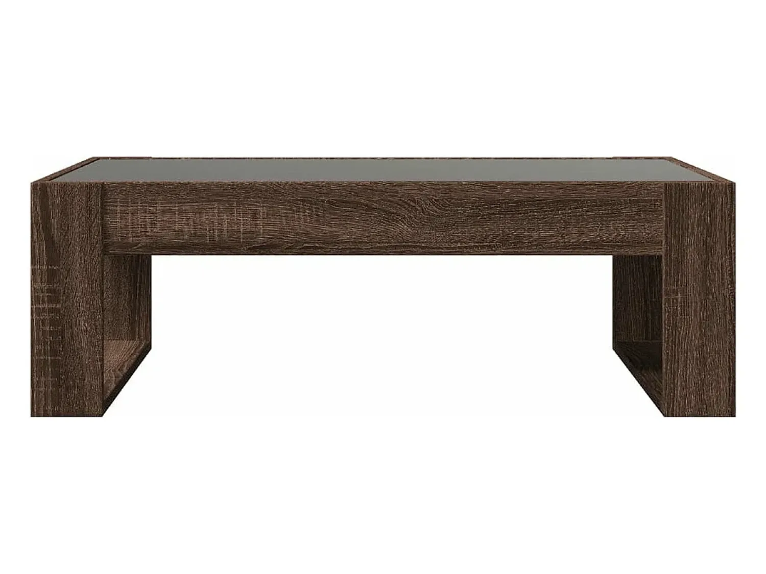 Mesa De Centro|vidaxl Mesa centro luzes LED Infinity 90x53x30 cm carvalho castanho Natural claro