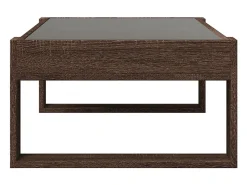 Mesa De Centro|vidaxl Mesa centro luzes LED Infinity 90x53x30 cm carvalho castanho Natural claro